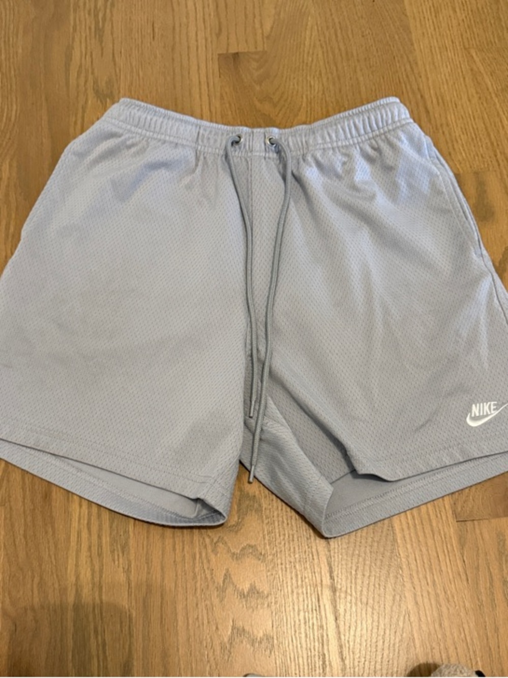 Nike Men’s Light Gray Mesh Athletic Shorts